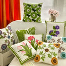 Axyaa Tulip Embroidered Throw Pillow Cover - 45x45CM