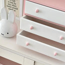 Axyaa Pink Wood 3 Drawer Makeup Organizer for Cute Bedroom Decor