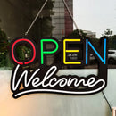 Axyaa LED Neon Sign Welcome Light for Bars, Coffee Shops, Shop Windows