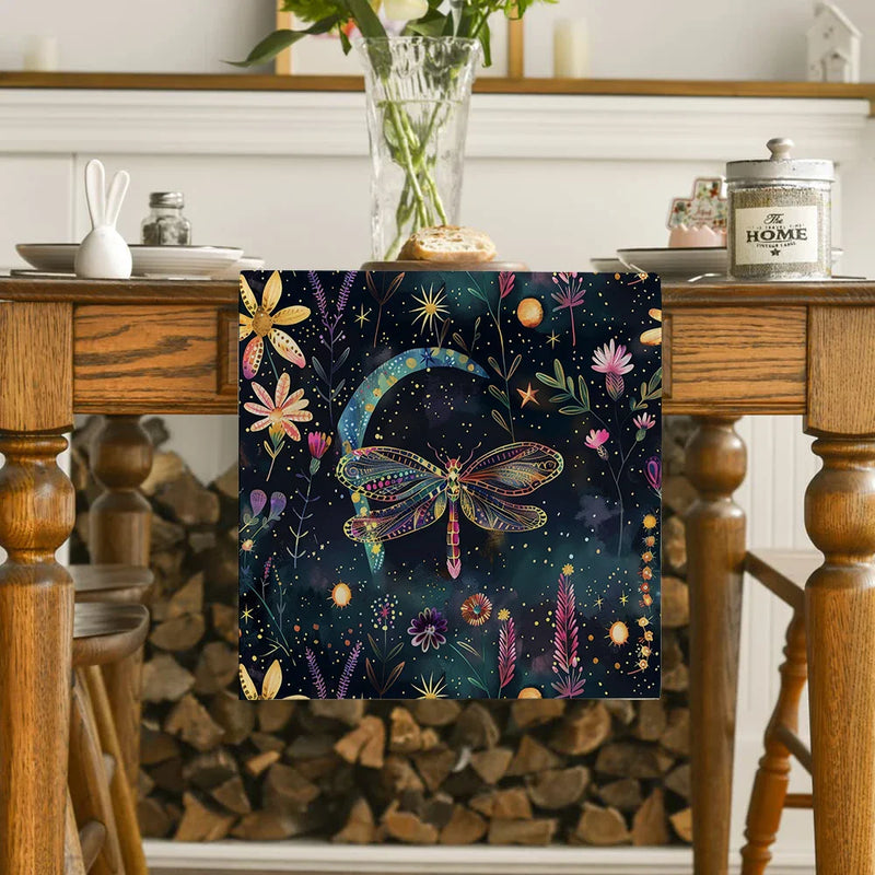 Axyaa Floral Insects Table Runner Wedding Dining Coffee Long Cloth