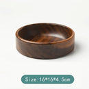 Axyaa Acacia Wood Snack Plate & Salad Bowl Set - Chinese Style Multi-cell Design
