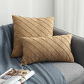 Axyaa Sueded Diamond Pattern Pillow Cover in Sunset Tones