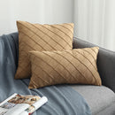 Axyaa Sueded Diamond Pattern Pillow Cover in Sunset Tones