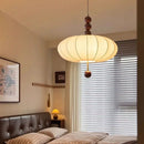 Wood Silk Pendant Light by Axyaa: Vintage Chandelier for Dining Room Bedroom