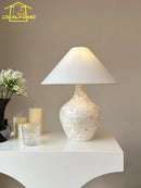 Axyaa Nordic Shell LED Desk Light: Modern, Warm, and Romantic for Living Room, Bedroom