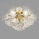 Axyaa Princess Flower Crystal Glass Ceiling Lamp - Cream Bedroom Dressing Room Lighting