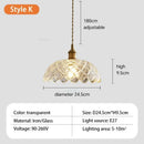 Axyaa Glass Flower Pendant Light - Nordic Retro Design for Various Spaces