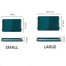 Axyaa Ceramic Green Black Tray with Handle - Home Organizer and Jewelry Storage