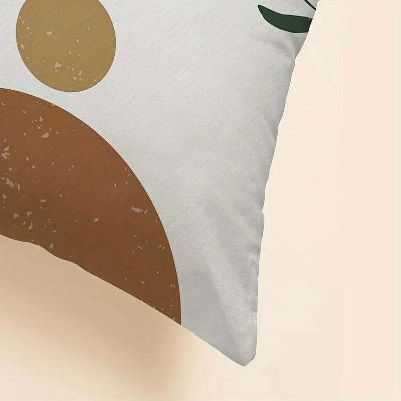 Axyaa Geometric Leaf Pattern Pillow Cover Home Decoration Sofa Cushion