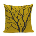 Axyaa Yellow Geometric Linen Pillow Case 45*45cm