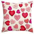Axyaa Love Kiss Hug Pattern Decor Pillowcase for Home Sofa, Gift for Valentine's Day