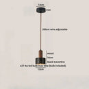 Axyaa Black Travertine Iron LED Pendant - Vintage Luxury Living Room Hanging Light