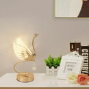 Axyaa Swan LED Desk Lamp - Golden Contemporary Home Decor
