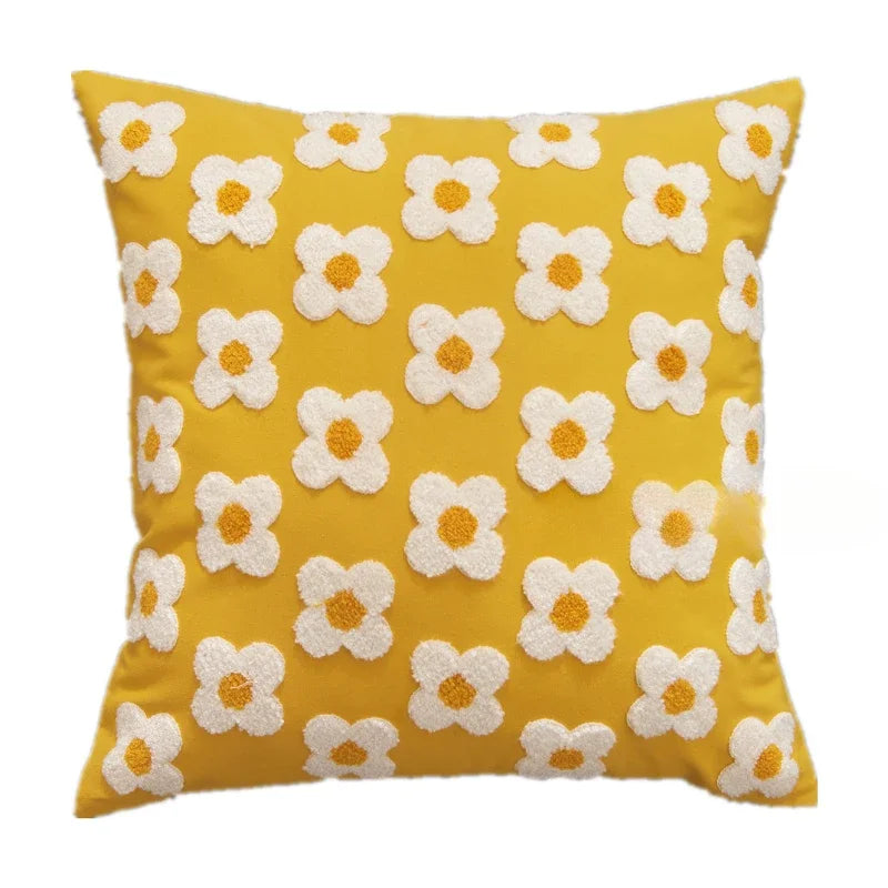 Axyaa Simple Flower Sofa Pillow Covers - Home Bed Decor