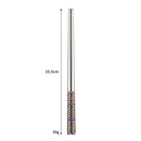 Axyaa Stainless Steel & Wooden Chopsticks Dinnerware Set