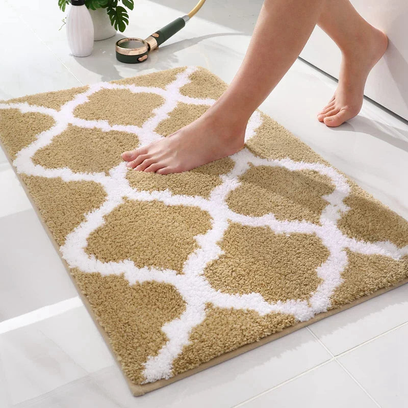 Luxury Axyaa Bath Mat Soft Microfiber Rug Anti-slip Shower Carpet Rugs