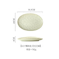 Axyaa Oval Sashimi Plate, High-End Ceramic Tableware for Fish Barbecue