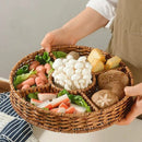 Axyaa Woven Rattan Storage Tray - 10 Styles Square Basket for Snacks, Bread & Food
