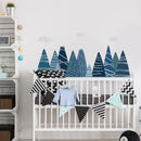 Axyaa Adventure Mountain Woodland Decal: Removable Wall Sticker for Nursery Playroom