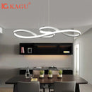 Axyaa LED Circle Ring Chandelier - Minimalist Aluminum Light, Dimmable for Living Room