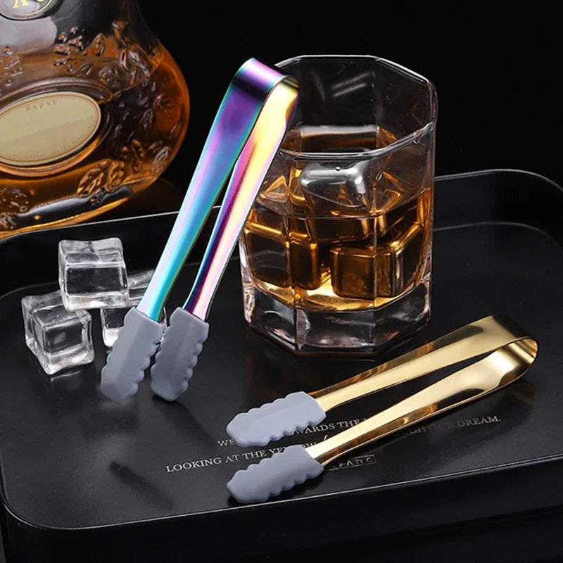 Axyaa Silicone Head Stainless Steel Food Tongs