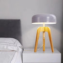 Nordic Vintage Sofa Floor Lamp Wood Tripod Bedside Table Wabi-sabi Style Axyaa