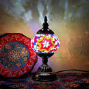 Axyaa Vintage Turkish Mosaic Table Lamp Handcrafted Glass Night Light