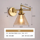 Axyaa Retro Rocker Glass Wall Lights Adjustable LED Wall Sconce Reading Lamps