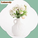 Axyaa Ceramic Vase: Elegant Water Line Flower Container for Home Decor