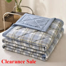 Axyaa Striped Checkered Thin Summer Blanket | Skin-Friendly & Cool Blanket