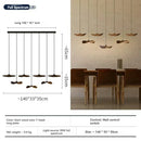 Axyaa Solid Wood Japanese Wabi-sabi Chandelier with LED for Tea Room, Restaurant, or Staircase