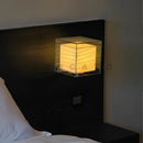 Axyaa Nordic Wall Lamp: Rice Paper & Glass Sconce Light, Modern Design for Bedroom