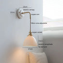 Axyaa Ceramic LED Wall Sconce with Adjustable Copper Arm - New Style