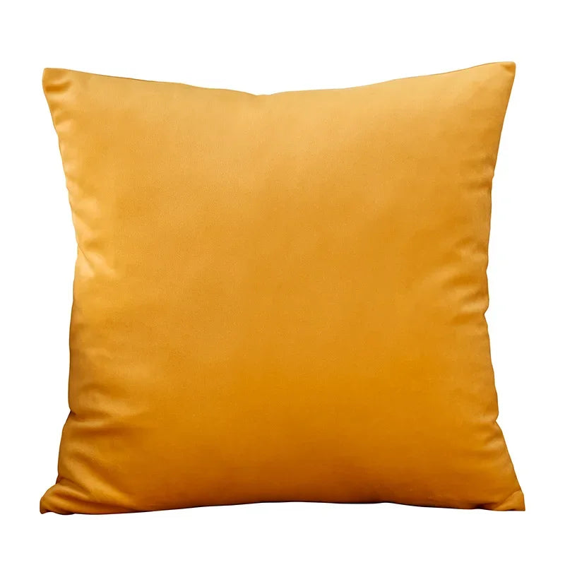 Axyaa Yellow Series Velvet Cushion Cover Set for Living Room Sofa Home Décor