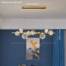 Axyaa Nordic Sky Chandelier: Modern LED Gold Magic Bean Bubble Lamp