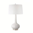 Axyaa Ceramic Table Lamp: Contemporary LED Desk Lighting for Home Bedroom