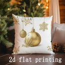 Axyaa Christmas Tree & Ornament Printed Pillow Covers for Sofa, Bedroom, Car