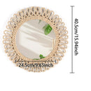 Axyaa Bohemian Woven Mirror: Homestay Style Wall Decor for Living Room, Bedroom & Hotel