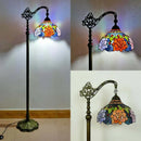 Axyaa Tiffany Stained Glass Floor Lamp - Retro American Design
