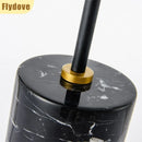 Axyaa Black Marble Art Desk Lamp for Home and Office LED Lighting