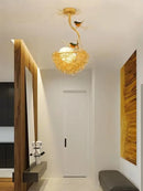 Axyaa Gold Nest Egg Glass Ball Chandelier for Living Room, Dining Room, Kitchen.
