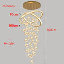 Axyaa Crystal Chandelier for Modern Home Stair, Living Room, Dining Room Lighting