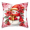 Axyaa Christmas Home Decoration Pillow Cover Santa Claus Snowman Fawn Print
