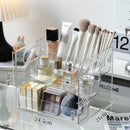 Axyaa 3-Tier Makeup & Skincare Storage Display Case: Transparent Desktop Organizer