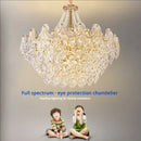 Axyaa Pearl Glass Rose Chandelier - Elegant French Design for Living Room, Bedroom, Dining Room