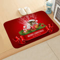 Santa Welcome Mat: Axyaa Christmas Claus Print Carpet for Home Decoration