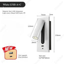 Axyaa Adjustable LED Reading Wall Lamp with Switch, Modern Minimalist Design