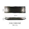Axyaa Ceramic Sushi Sashimi Plate Set - Hotel Quality Saury Long Square