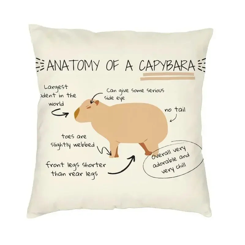 Capybara Nordic Cushion Cover by Axyaa - Home Decor Pillow Case