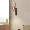 Axyaa LED Wall Light 3000K Glass Gold Black Metal Sconce Art Deco